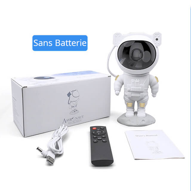 boite contenant le petit astronaute et la télécommande qui permet d'allumer la projection