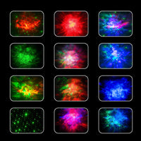 Thumbnail for projection de galaxies et nébuleuses colorées grâce au projecteur astronaute