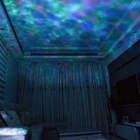 Thumbnail for projection vagues océan au plafond de la chambre