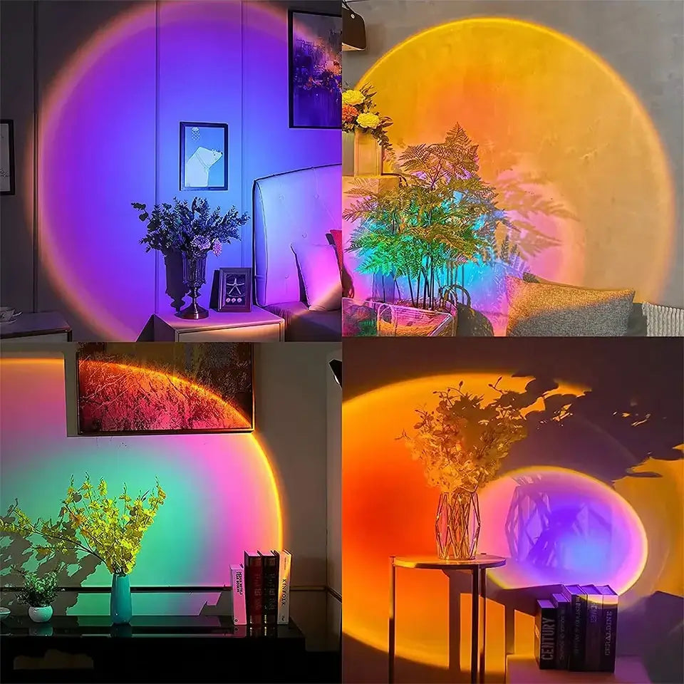 lampe lumière colorées dans la chambre