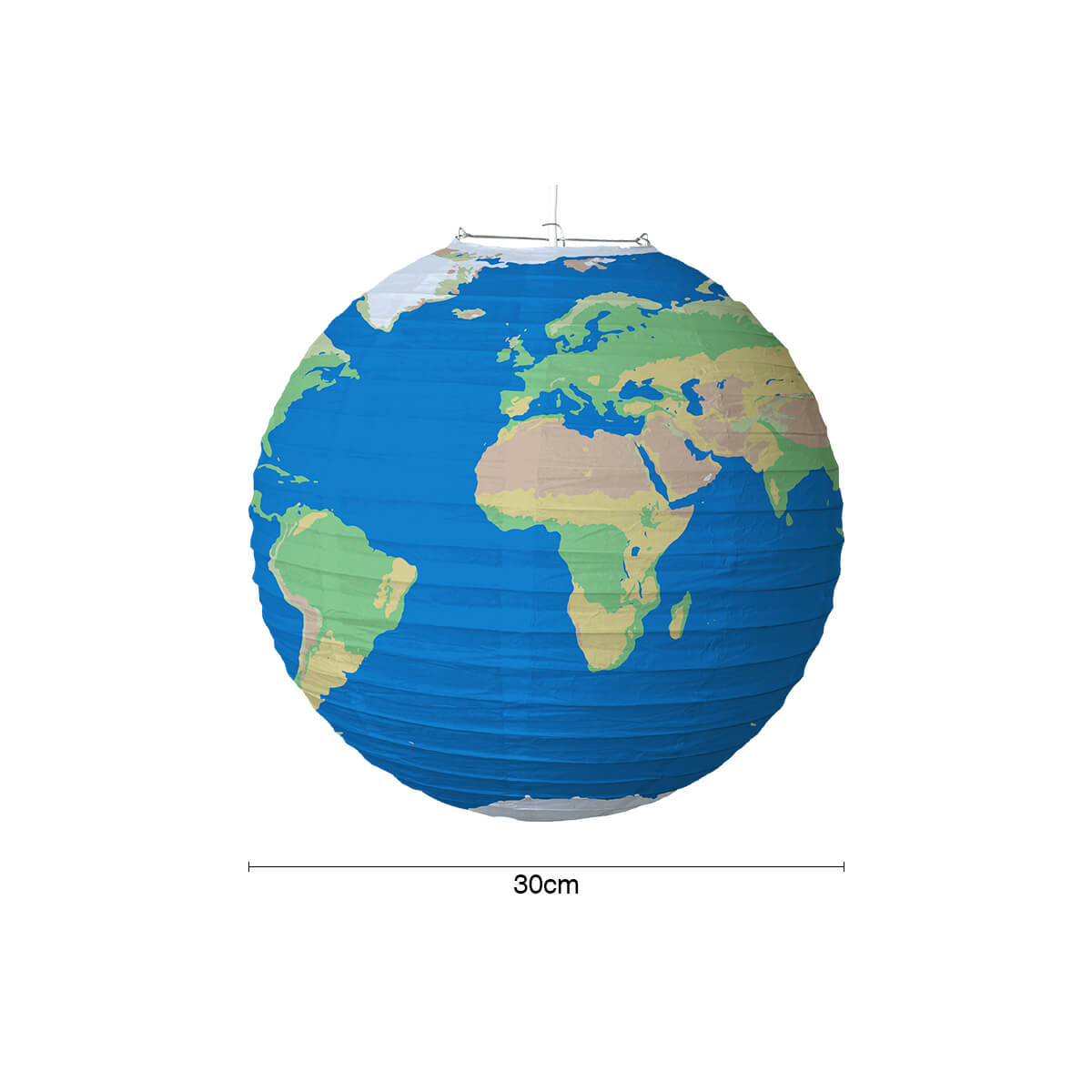 Abat-jour en papier en forme de boule planète terre