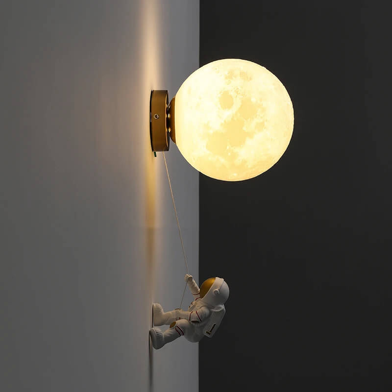 luminaire mural en forme de lune 