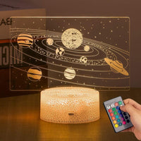Thumbnail for Veilleuse hologramme 3D système solaire