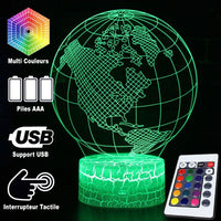 Thumbnail for lampe veilleuse monde hologramme