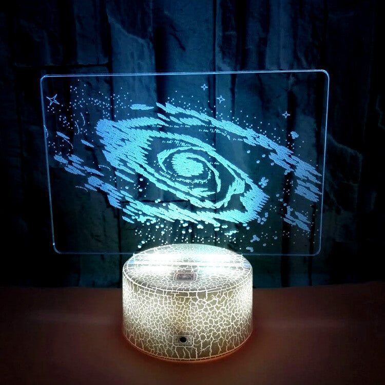 Lampe / veilleuse de chevet « Galaxie » gravure 3D
