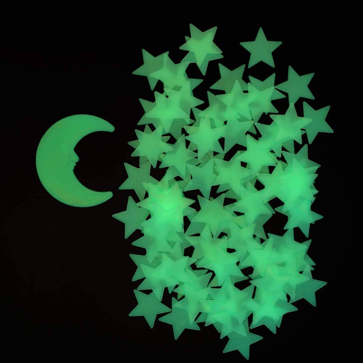Etoiles Phosphorescentes Plafond Lune et Etoiles Lumineux