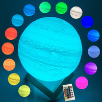 Thumbnail for Lampe 3D Jupiter multicolore avec télécommande