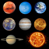 Thumbnail for Projection lumineuse des planètes dans le noir