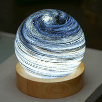 Thumbnail for lampe chevet boule galaxie lumineuse bleu