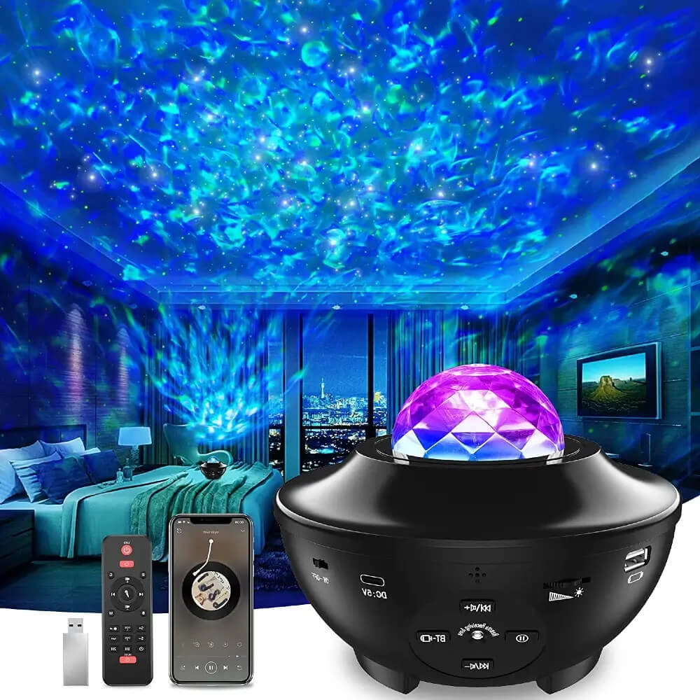 Projecteur Ciel Etoile avec Réveil, LED Lumiere Galaxie Plafond